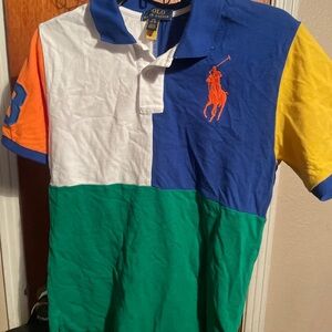 Polo by Ralph Lauren Blue and White Shirt